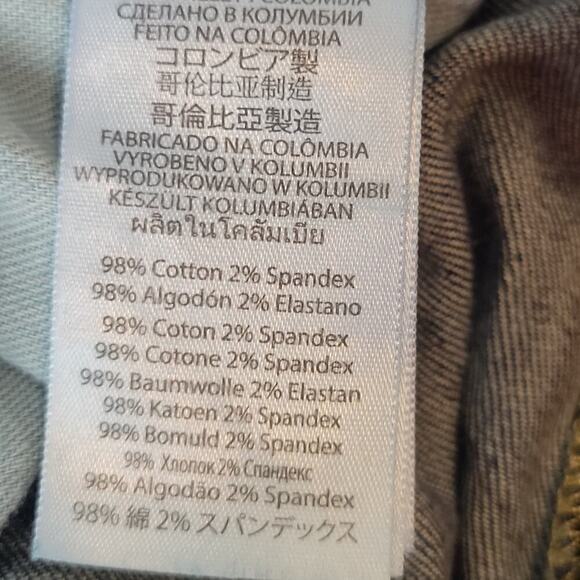 Michael Kors Womens Cropped Izzy‎ Skinny Denim Jeans Sz 8 Blue Dark Wash Stretch - Picture 12 of 12